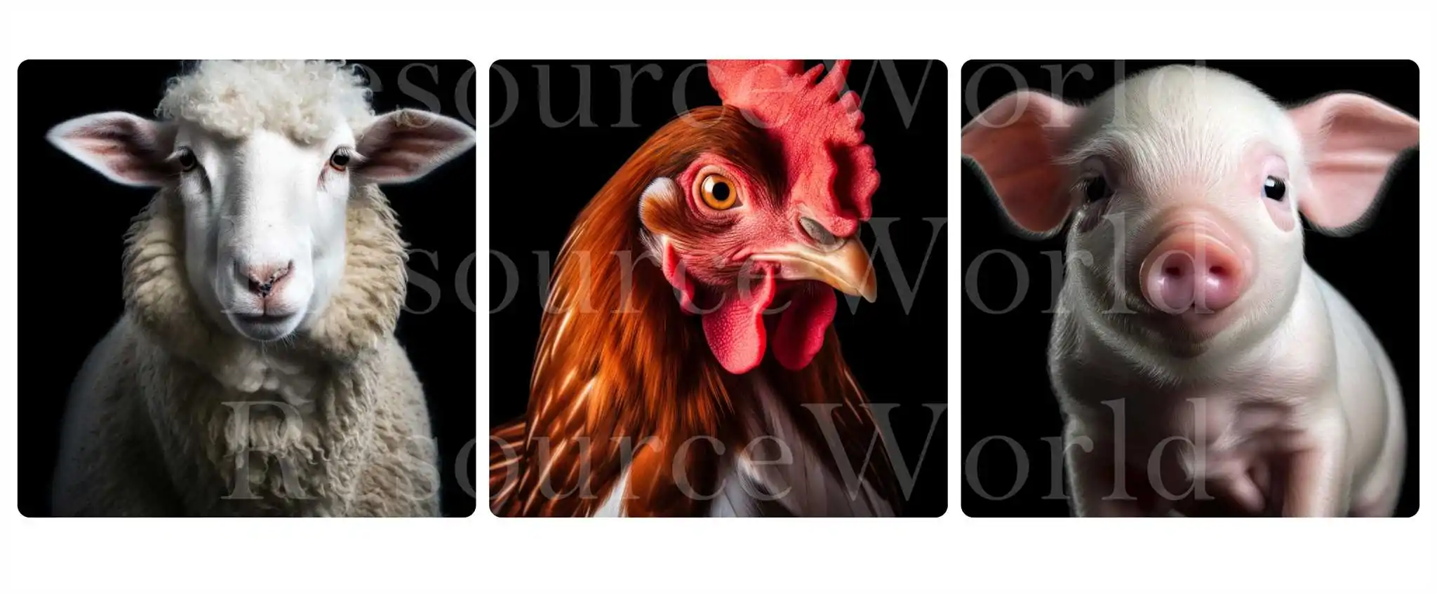 50 Regal Livestock Portraits in 8K Resolution