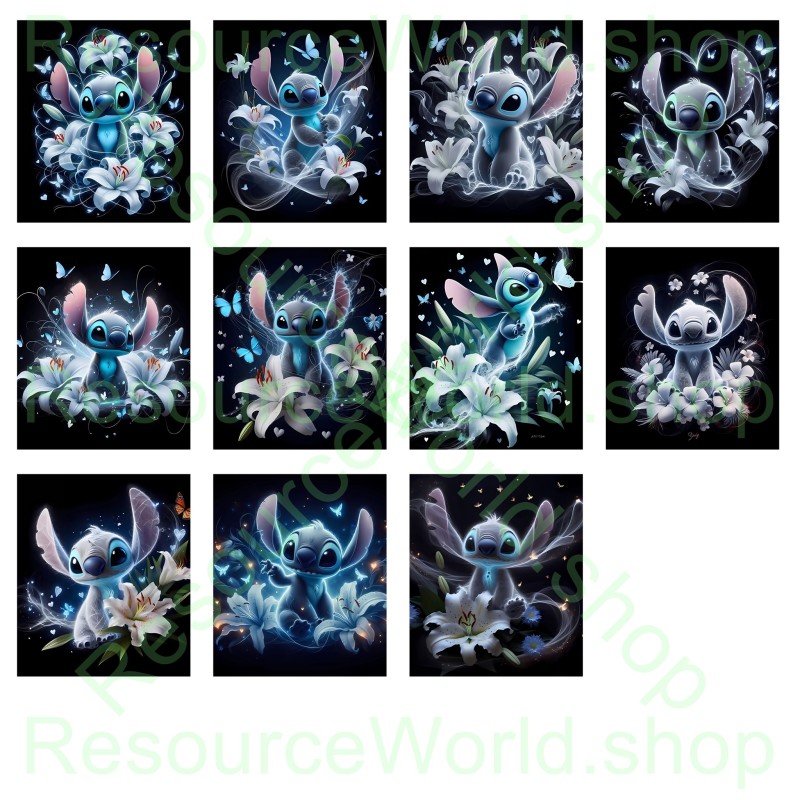 Stitch’s Moonlit Lilies: 10 Magical Floral Scenes in 4K