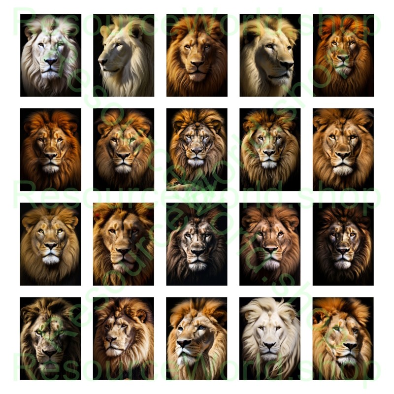 Feline Royalty: 34 Majestic Lion, Tiger, and Panther Portraits in 8K Resolution