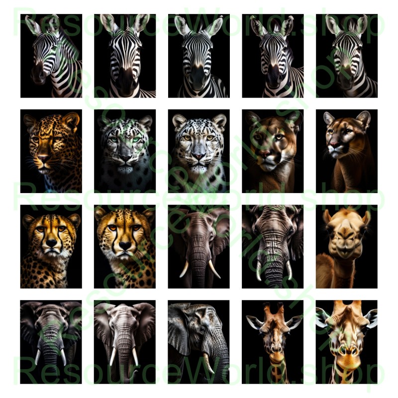 Safari Spectrum: 104 Exotic Wildlife Portraits in 8K Resolution