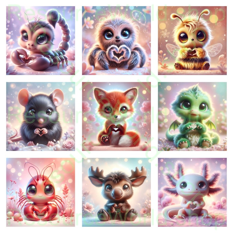 Cotton Candy Critters: 60 Heartwarming Pastel Animals in 8K