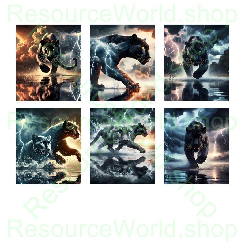 Stormborne Panthers: 6 Electrifying Jungle Cats in 4K