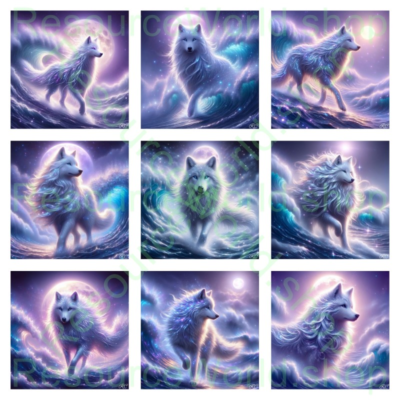 Lunar Tide Wolves: 12 Enchanted Moonlit Scenes in 4K