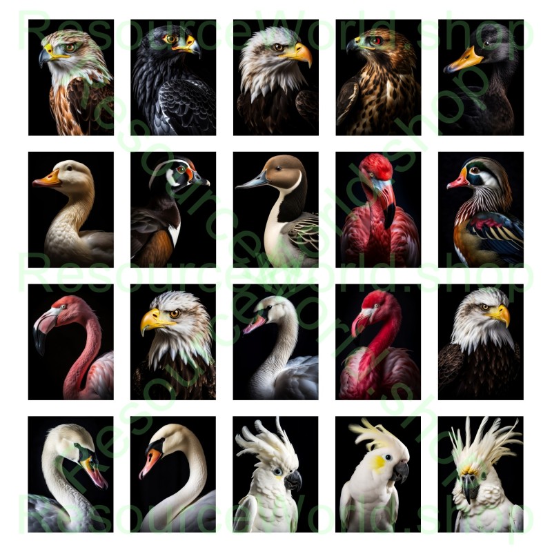 Feathered Brilliance: 50 Exquisite Bird Portraits in 8K Resolution